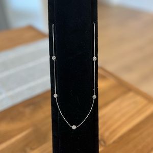 Serling silver necklace with small balls.